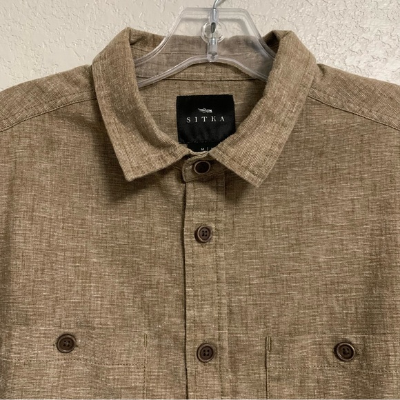 Sitka Shirt Mens M Ambary Hemp Long Sleeve Button Up Preppy Outdoor Gorpcore - Picture 3 of 16